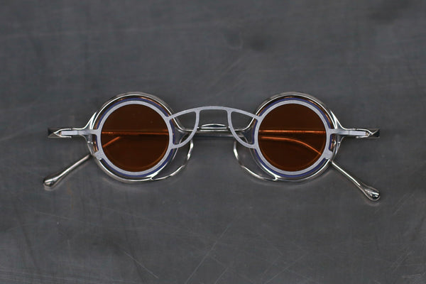Rigards RG0105TI Series Collection Titanium Freely Removable Double-layer Glasses RG-RG0105TI-PGTJS Polished + Titanium / Clear + Salmon Lens